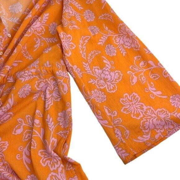 NWOT Xirena Orange Mykah Floral Maxi Dress - Picture 6 of 8